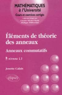 ELEMENTS DE THEORIE DES ANNEAUX ANNEAUX COMMUTATIFS NIVEAU L3
