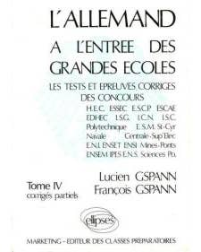 EPREUVES CORRIGEES D'ALLEMAND TOME 4 1976-1979